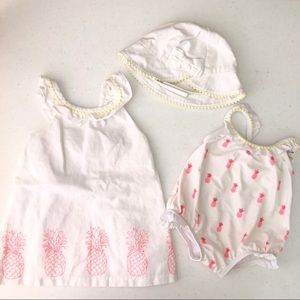 [Janie & Jack] Pineapple Love Neon Dress/Swimsuit